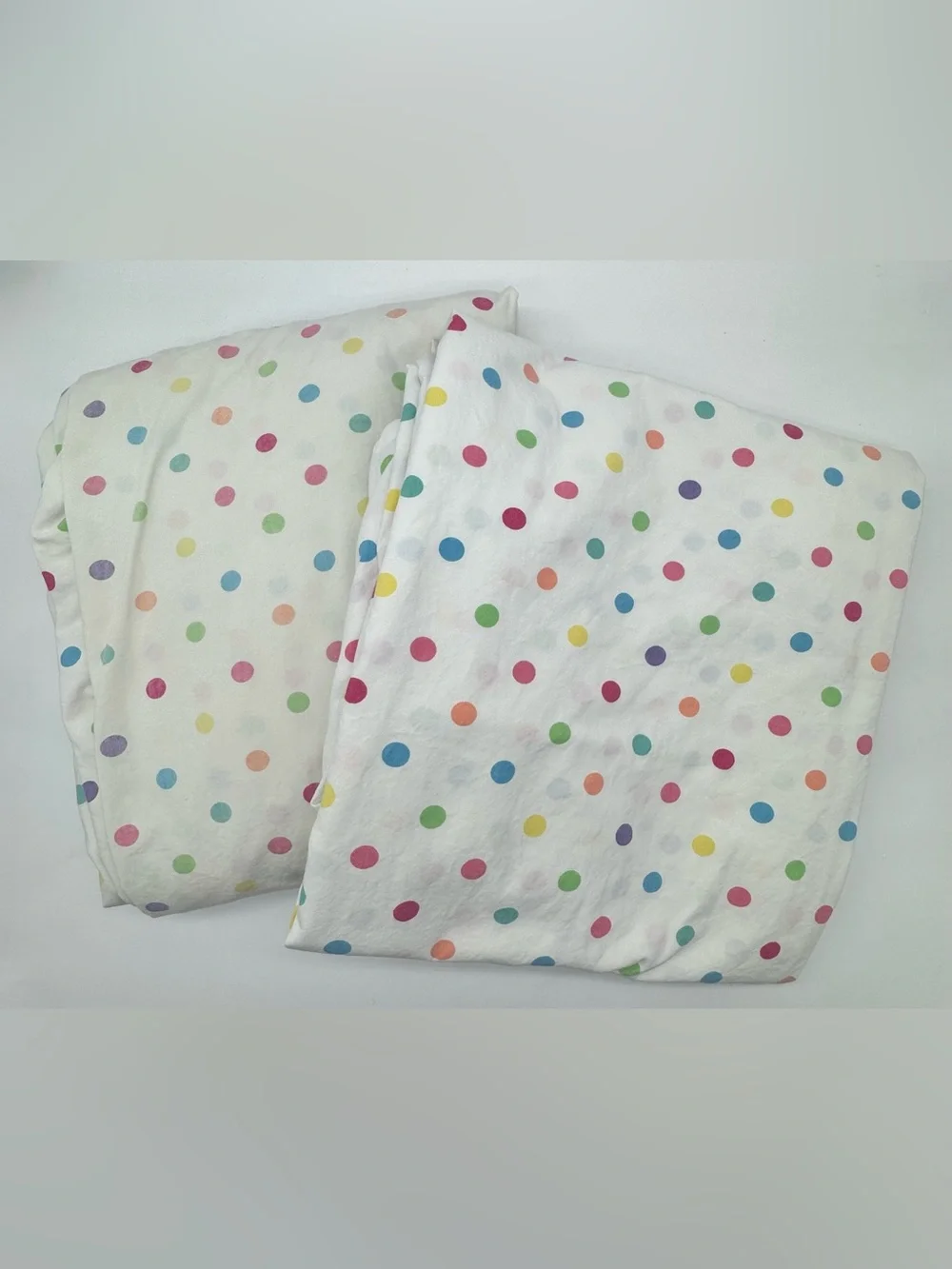 Vintage Pottery Barn Teen Multi-Colored Polka Dot Sheet Set